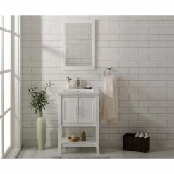 Discount 🌟 Legion Furniture Colby 24" Single Bathroom Vanity In White With White Ceramic Top 😉