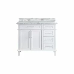 Budget 🎁 Ari Kitchen & Bath Newport 42" Bathroom Vanity, White 🌟