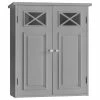 Coupon 😉 Versanora Bathroom Wall Cabinet With Two Doors Grey 😀