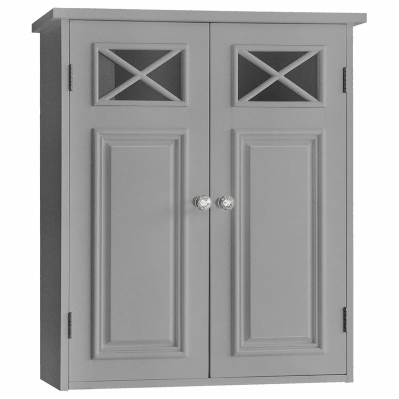 Coupon ๐ Versanora Bathroom Wall Cabinet With Two Doors Grey ๐