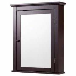 Brand new ๐ Gymax Bathroom Mirror Cabinet Wall Mounted Medicine Storage Adjustable Shelf ๐
