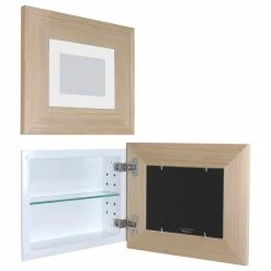 Discount โค๏ธ Fox Hollow Furnishings Landscape Recessed Concealed Medicine Cabinet, 14"x11", Unfinished Raised Edge โญ