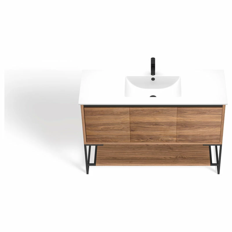 Deals ๐ MOD Foundry Bath Vanity, Walnut, 48", Integrated Single Sink, Freestanding ๐คฉ - Image 13