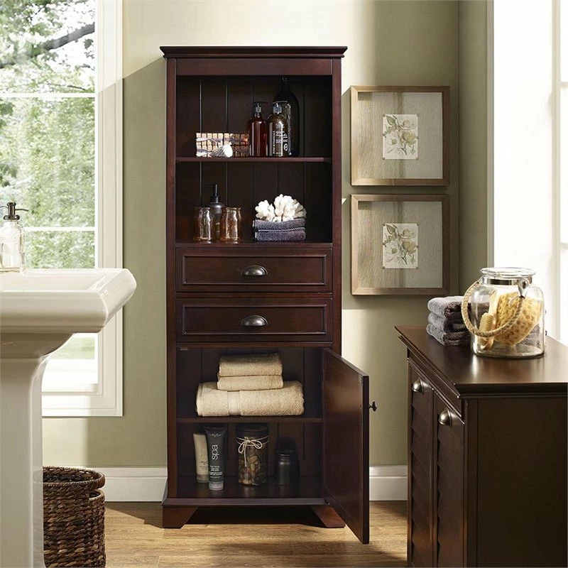 Promo 😉 Crosley Lydia Contemporary Linen Cabinet In Espresso 😀 - Image 5