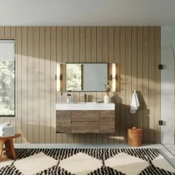 Wholesale 🥰 MOD Boutique Bath Vanity, Butternut, 48", Single Sink, Wall Mount ⭐