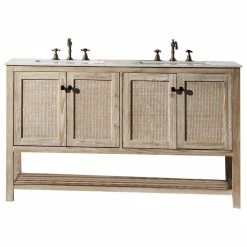 Deals 🔥 Legion Furniture Solid Wood Sink Vanity With Marble Top, 60" ✔️