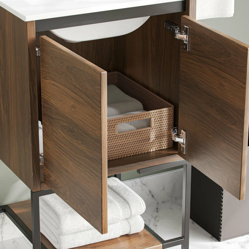 Coupon 🛒 MOD Foundry Bath Vanity, Walnut, 20", Integrated Single Sink, Freestanding 💯 - Image 5