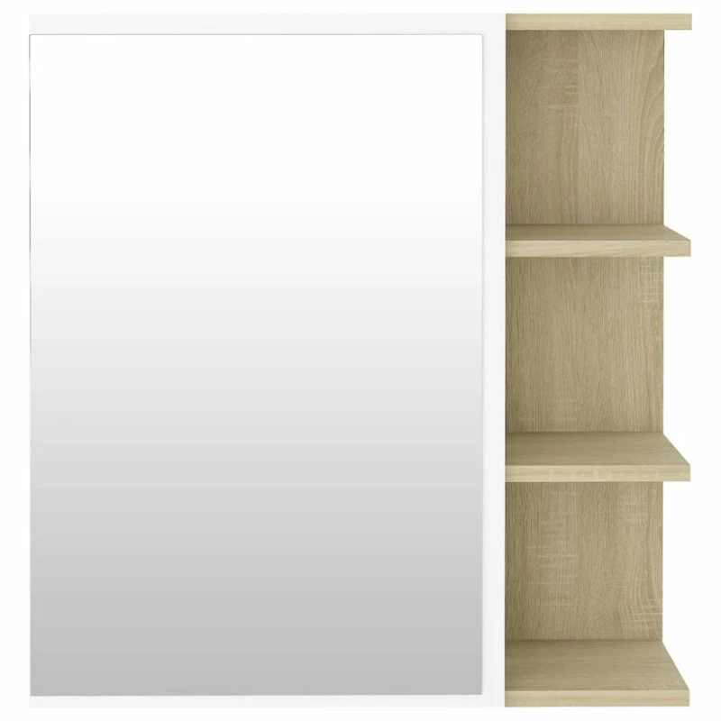 Outlet ๐ Vida XL LLC VidaXL Bathroom Mirror Cabinet White&Sonoma Oak Engineered Wood Furniture ๐งจ - Image 7