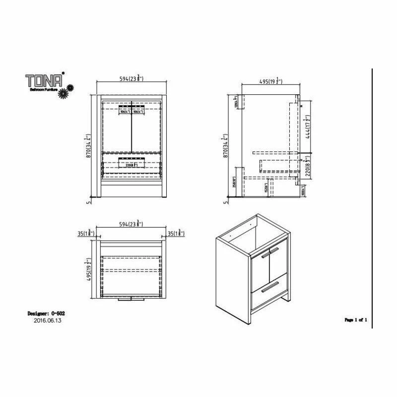 Flash Sale 😉 Bathroom Vanity Wholesale INC. MOD Free Standing Vanity With 2-Doors, Rosewood, 24" 🥰 - Image 5