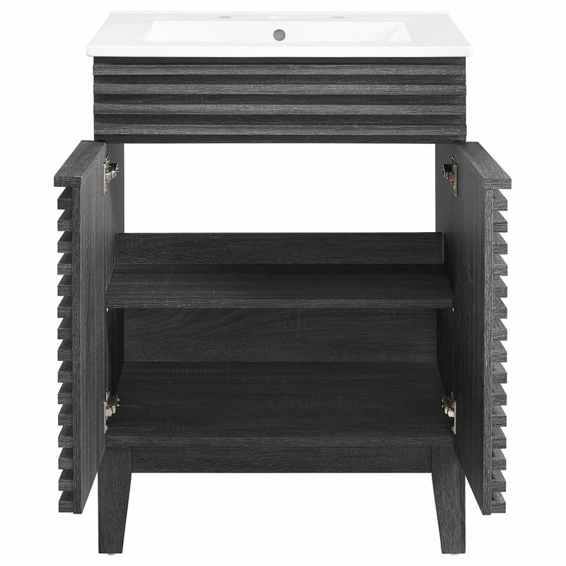 Flash Sale ⭐ LexMod Render Bathroom Vanity, Charcoal White 🔔 - Image 5