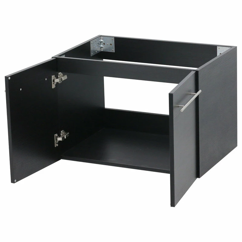 Best deal ๐ฅ Wind Bay 24" Wall Mount Vanity, White Stone Countertop, Black ๐ - Image 3