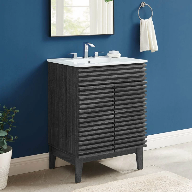 Flash Sale ⭐ LexMod Render Bathroom Vanity, Charcoal White 🔔 - Image 10