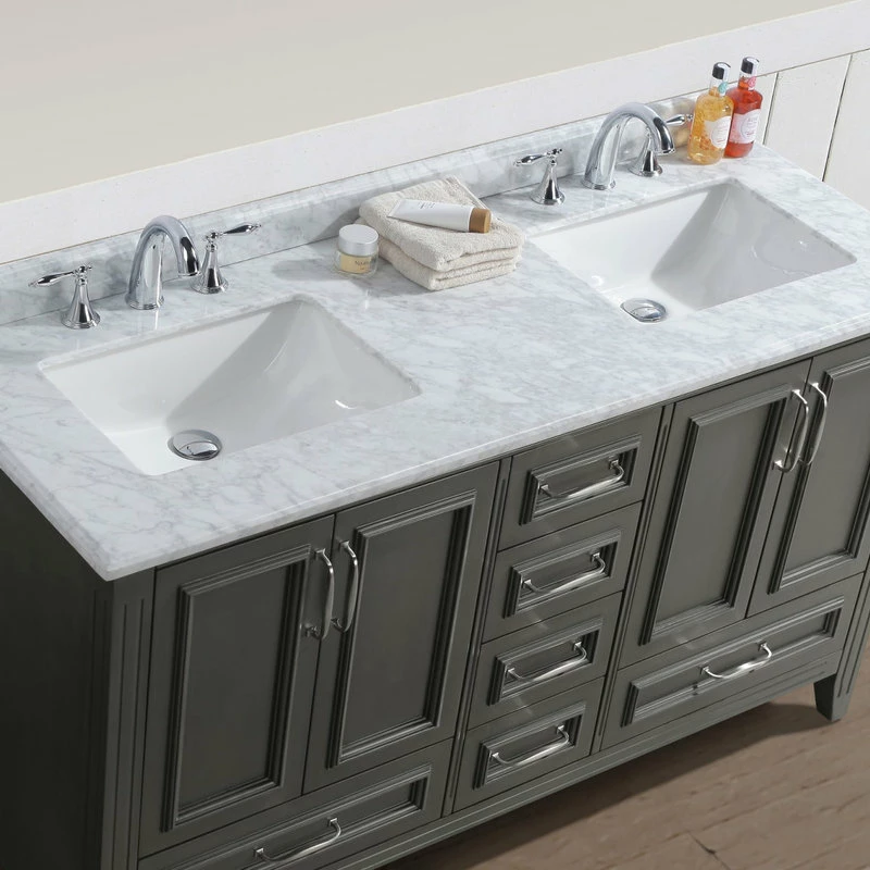 Best reviews of 🎉 Ari Kitchen & Bath Jude French Bathroom Vanity, Distressed Gray, 60", Double ⌛ - Image 6