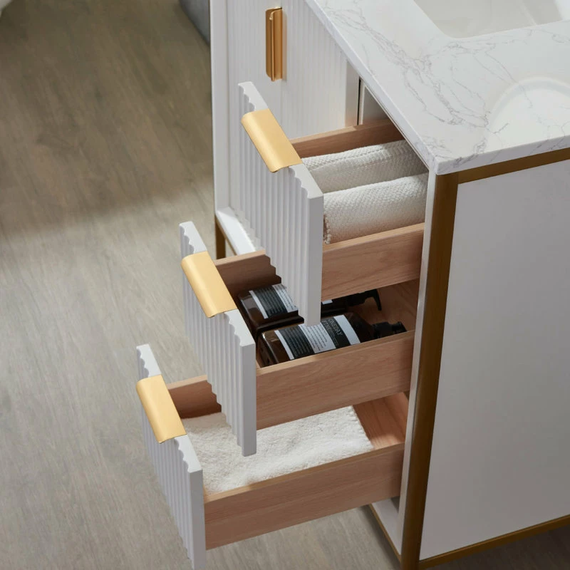 New 😀 Vinnova Granada Vanity With White Composite Stone Top, White, 36", Without Mirror 🛒 - Image 8