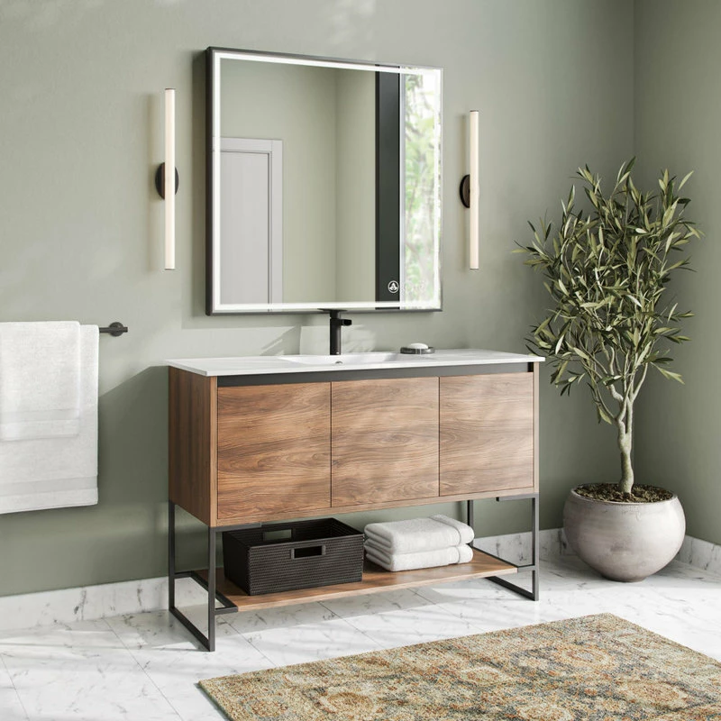 Deals ๐ MOD Foundry Bath Vanity, Walnut, 48", Integrated Single Sink, Freestanding ๐คฉ - Image 2