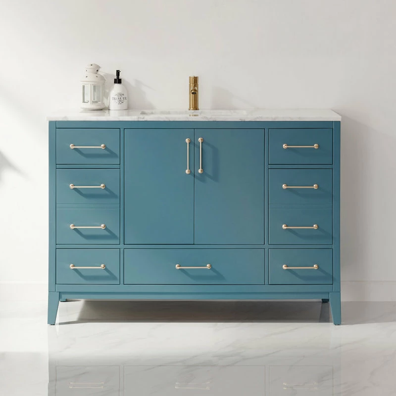 Deals ✔️ Altair Sutton Royal Green Bathroom Vanity Set, 48", Without Mirror 😍