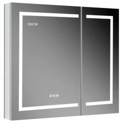 Hot Sale 🛒 Blossom Kitchen & Bath Supply LED Medicine Cabinet With Defog, Dimmer, Makeup Mirror, Outlets, 36x32 😍