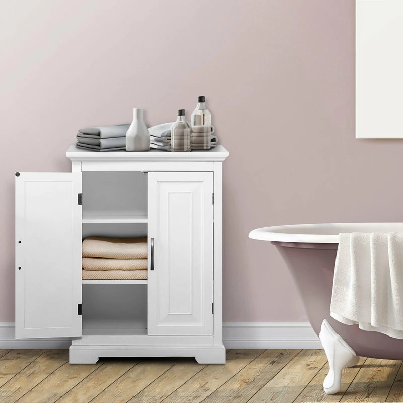 Best Sale 💯 Versanora Wooden Bathroom Storage Floor Cabinet White ❤️ - Image 2