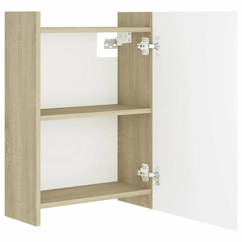 Outlet ๐ Vida XL LLC VidaXL Bathroom Mirror Cabinet White&Sonoma Oak Engineered Wood Furniture ๐งจ - Image 8