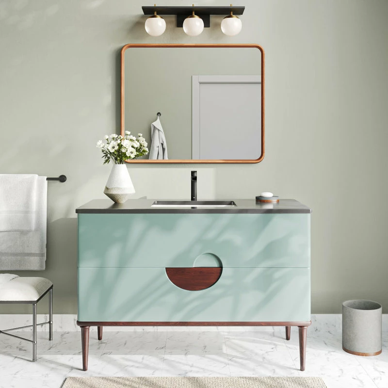 Outlet ⌛ MOD Rhonda Bath Vanity, Aloe Green, 48", Single Sink, Freestanding 🛒 - Image 3