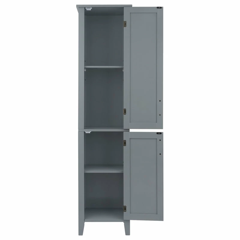 Budget โ๏ธ Versanora Wooden Bathroom Cabinet Linen Tower Grey ๐งจ - Image 4