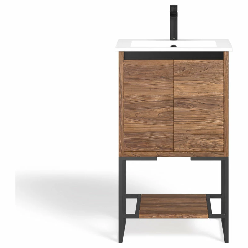 Coupon 🛒 MOD Foundry Bath Vanity, Walnut, 20", Integrated Single Sink, Freestanding 💯 - Image 9