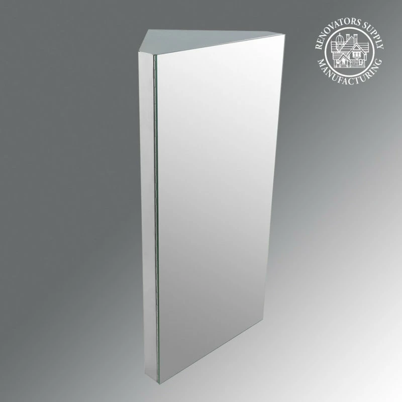 Flash Sale โจ Renovators Supply Manufacturing Stainless Steel Surface Wall Mount Medicine Cabinet Infinity Corner With Mirror ๐ - Image 2