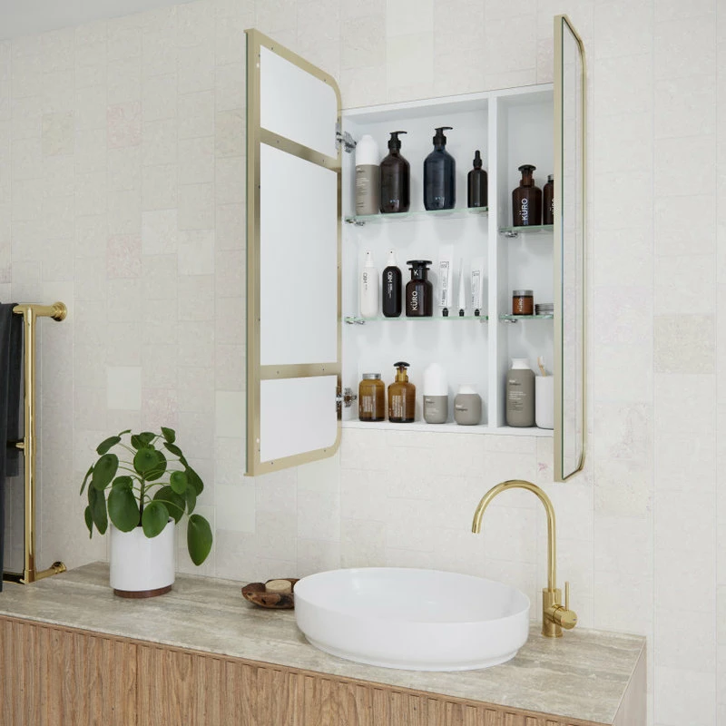 Cheapest 😍 Glass Warehouse Medicine Cabinets, Satin Brass 🎁 - Image 7
