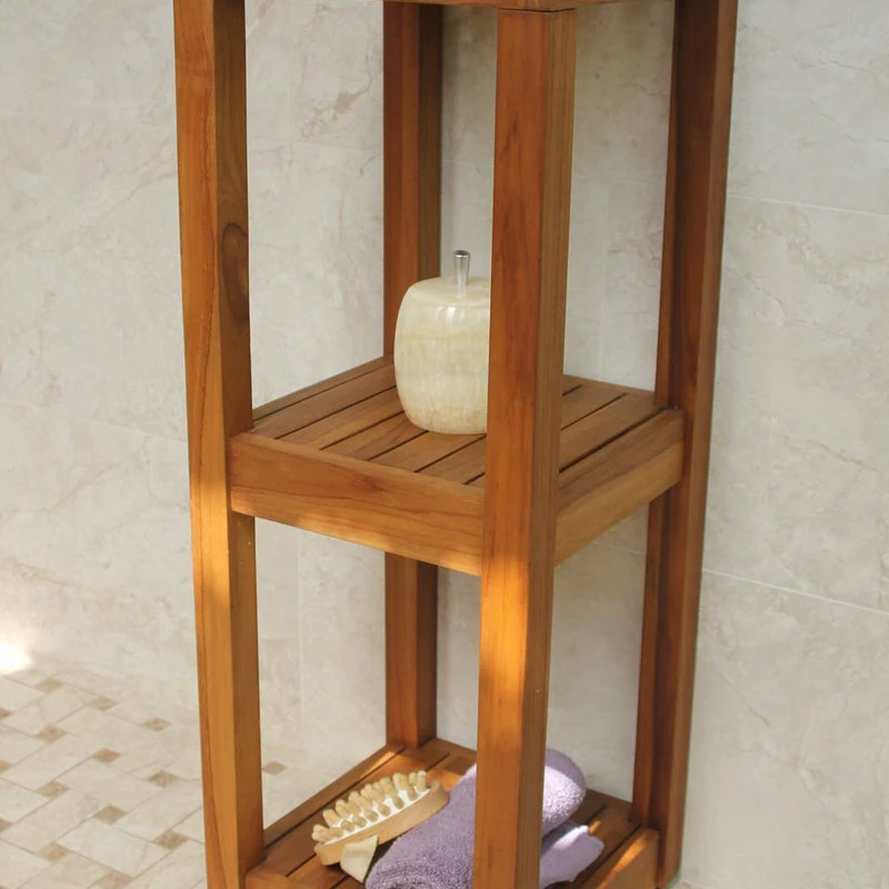 Coupon 👍 AquaTeak The Original Sula™ Square Three -Tier Bath Stand ⭐ - Image 2