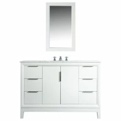 Brand new 😍 Water Creation Elizabeth 48" Single Sink Carrara White Marble Vanity, Pure White ✔️