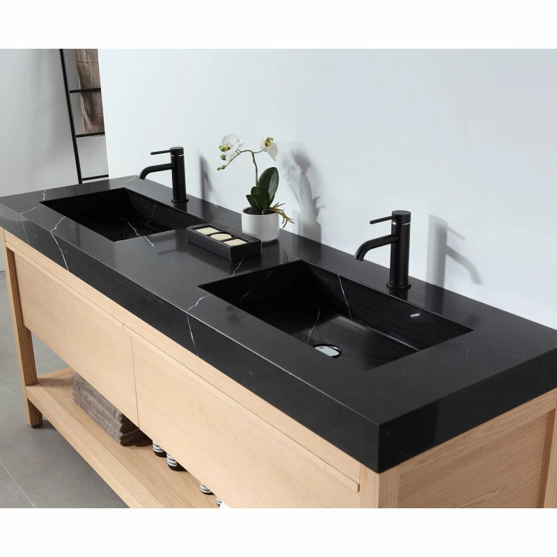 Hot Sale 🔔 Cartisan Design & Build Group, Inc. Bibury Freestanding Vanity, Whitewash Oak, 72" 👏 - Image 6