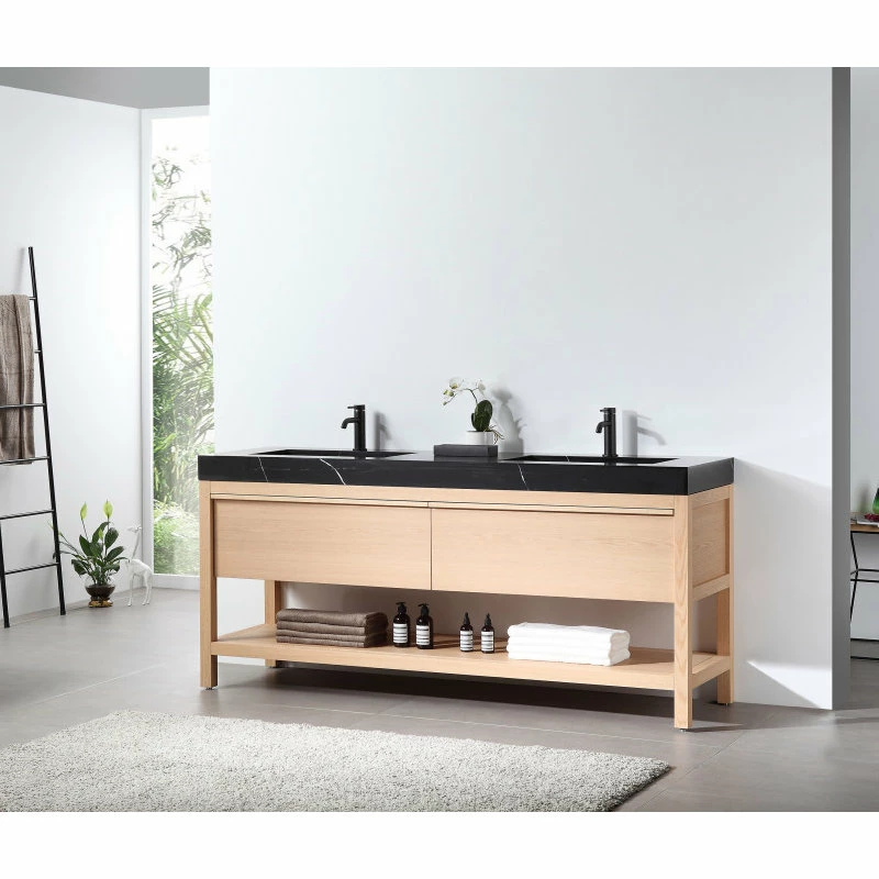 Hot Sale 🔔 Cartisan Design & Build Group, Inc. Bibury Freestanding Vanity, Whitewash Oak, 72" 👏 - Image 3