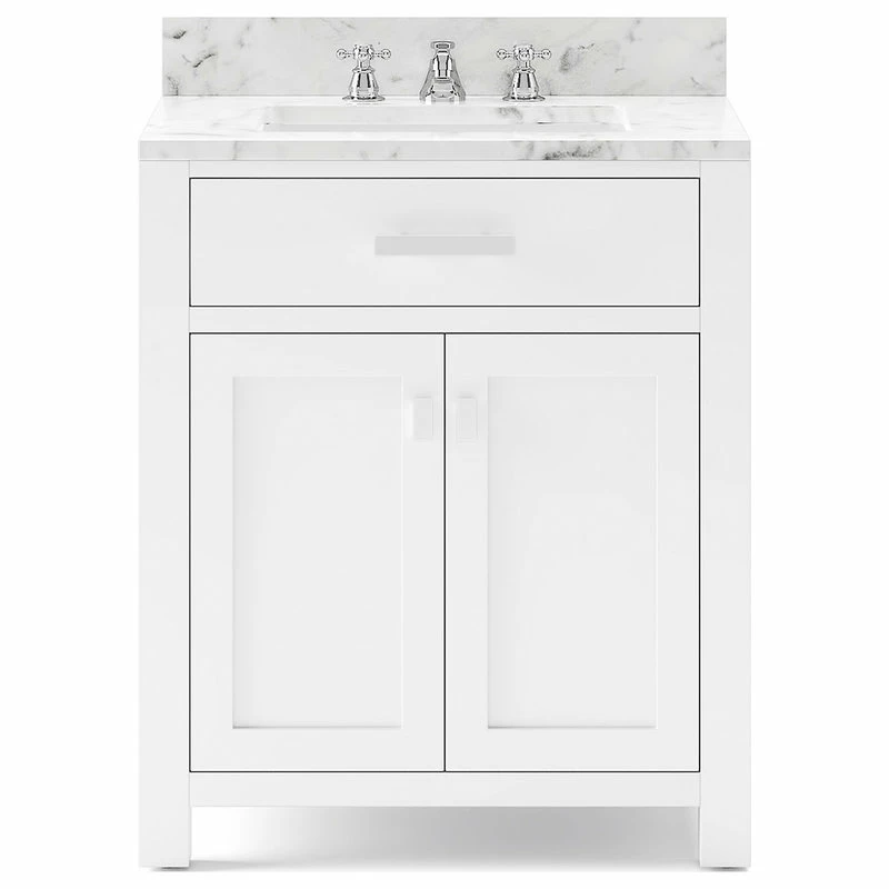Cheapest ๐ Water Creation Madison Pure White Bathroom Vanity, 30", No Mirror, No Faucet โค๏ธ