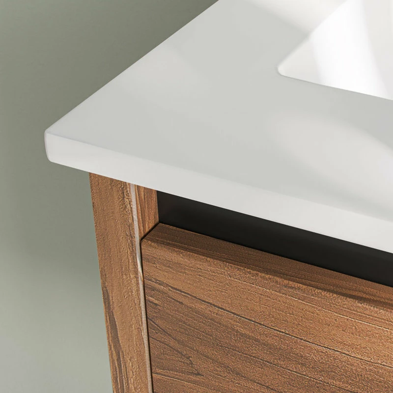 Coupon 🛒 MOD Foundry Bath Vanity, Walnut, 20", Integrated Single Sink, Freestanding 💯 - Image 6