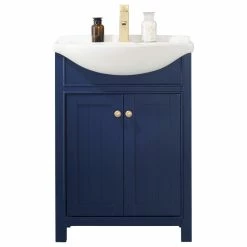 Best Sale ✔️ Design Element Marian 24" Single Sink Vanity, Blue 🎁