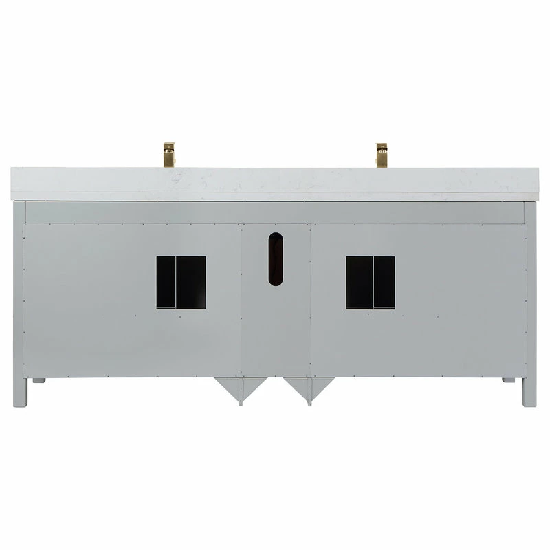 Hot Sale ✨ Vinnova Shannon Bathroom Vanity Set In Paris Gray, 84", Without Mirror 🤩 - Image 13