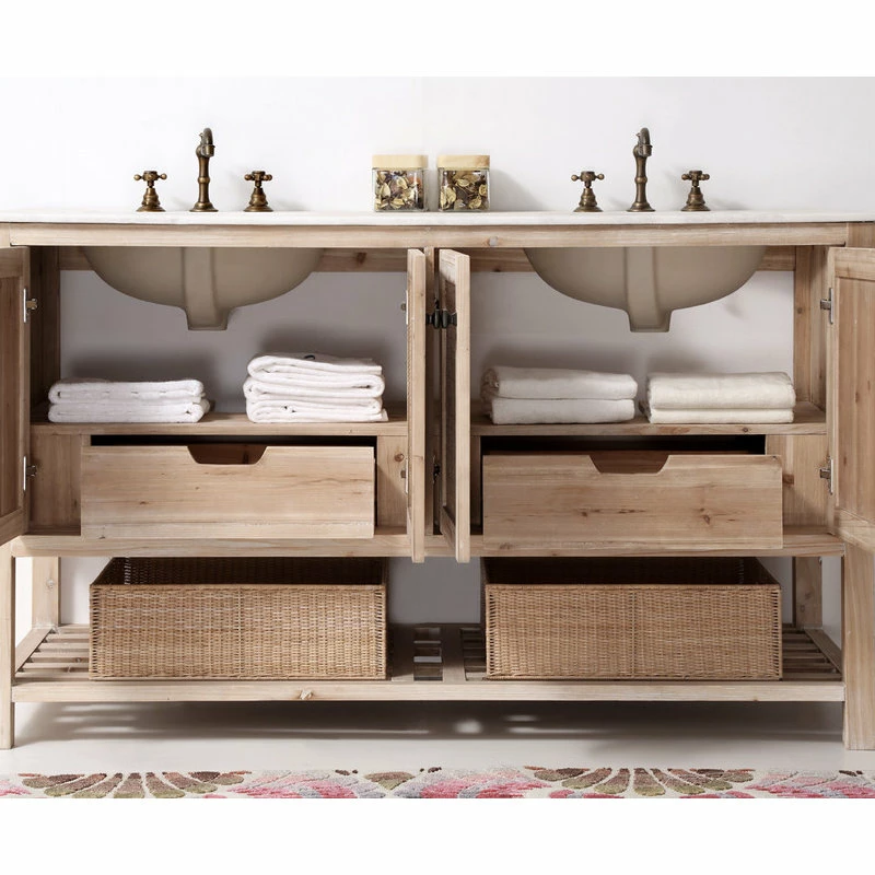 Deals 🔥 Legion Furniture Solid Wood Sink Vanity With Marble Top, 60" ✔️ - Image 3