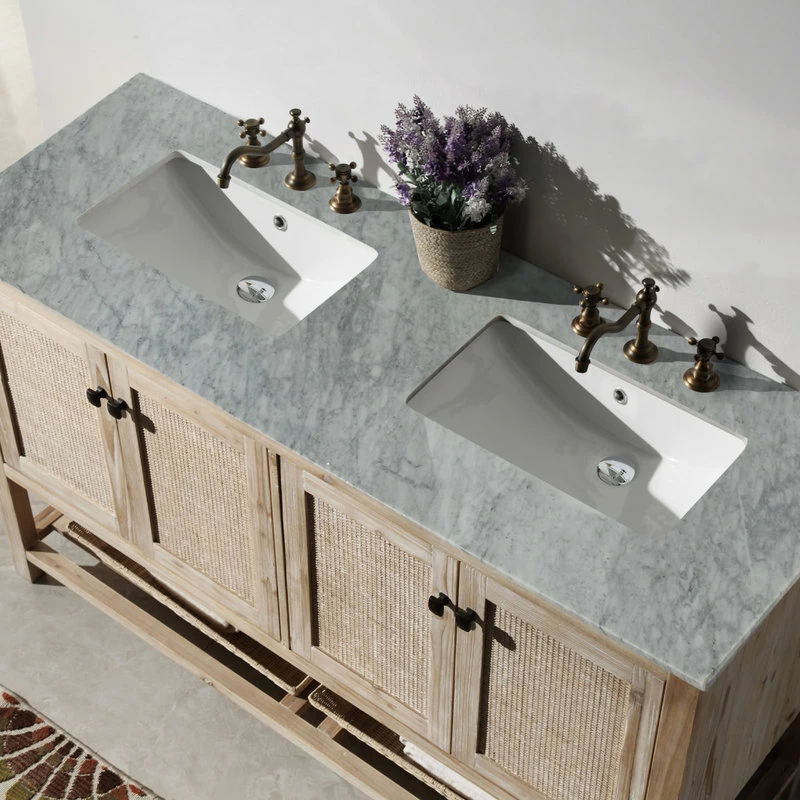 Deals 🔥 Legion Furniture Solid Wood Sink Vanity With Marble Top, 60" ✔️ - Image 5