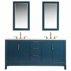 Best reviews of ⌛ Water Creation Elizabeth 72" Double Sink Carrara White Marble Vanity, Monarch Blue 🎉