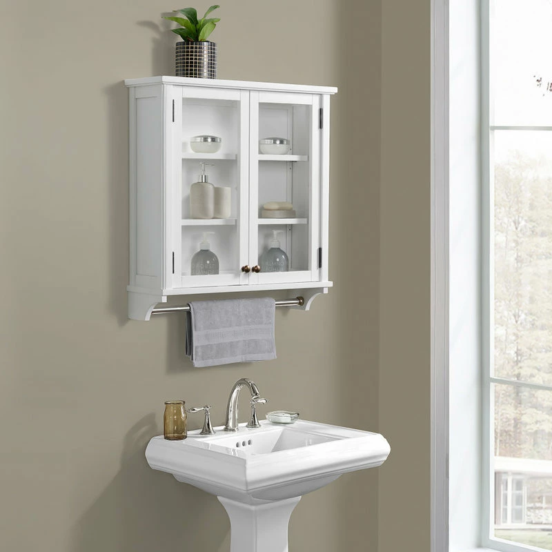 Budget ✨ Bolton Furniture, Inc. Dorset Bath 27"W X 29"H Wall Mounted Cabinet, Mirror And Towel Rod 🎁 - Image 2
