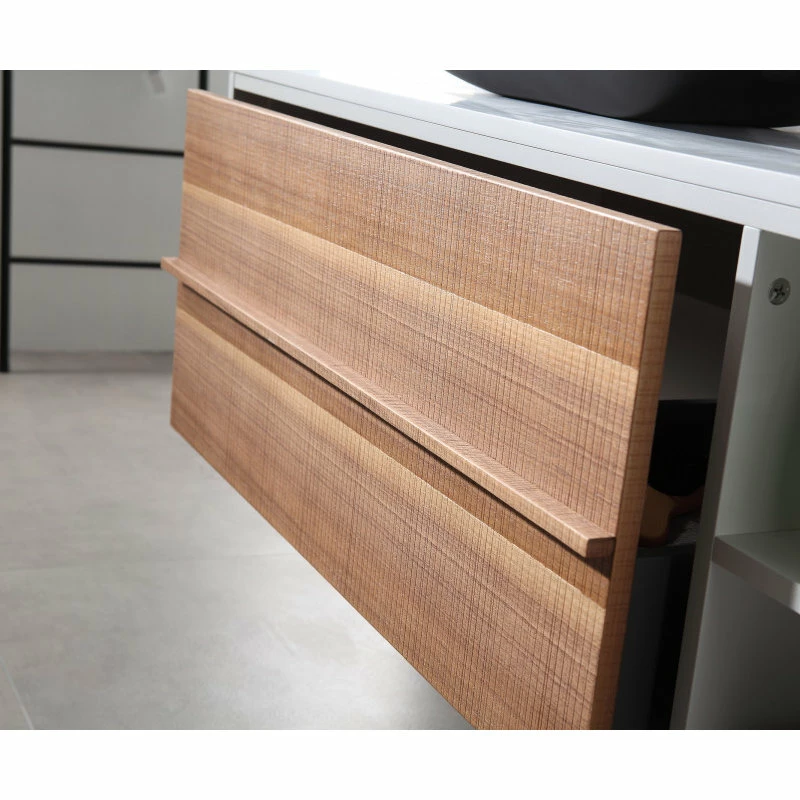 Hot Sale ⭐ Cartisan Design & Build Group, Inc. Goreme 48" Wall Mount Vanity, Open Shelf, Walnut/White 🌟 - Image 9