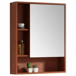 Brand new โค๏ธ Fine Fixtures, Surface Mount Bathroom Medicine Cabinet, Walnut, 24", Right Door ๐