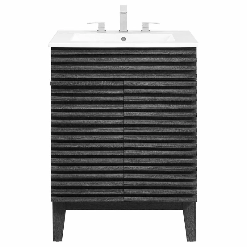 Flash Sale ⭐ LexMod Render Bathroom Vanity, Charcoal White 🔔 - Image 3