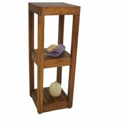 Coupon 👍 AquaTeak The Original Sula™ Square Three -Tier Bath Stand ⭐