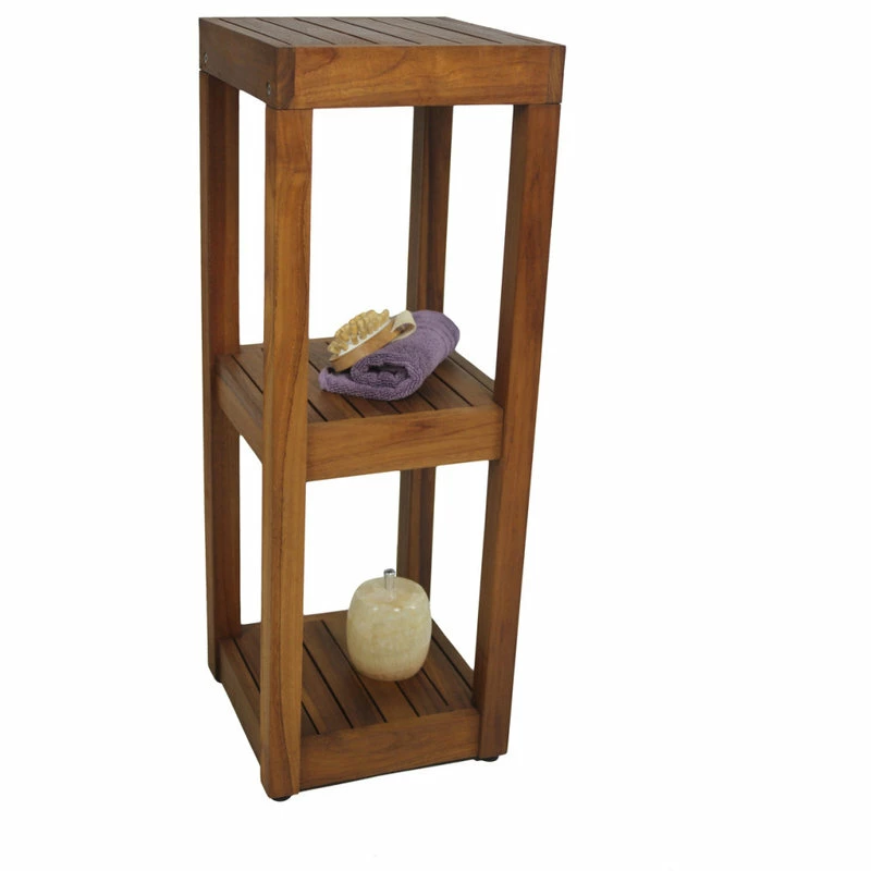 Coupon 👍 AquaTeak The Original Sula™ Square Three -Tier Bath Stand ⭐