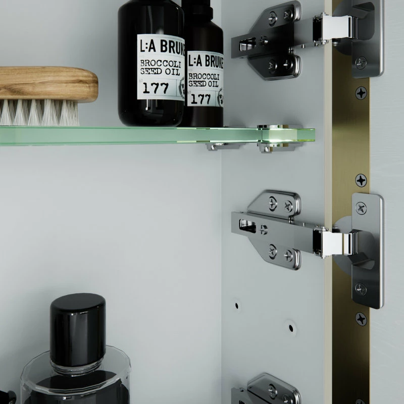 Best Sale 🌟 Glass Warehouse Medicine Cabinets, Satin Brass ⌛ - Image 8