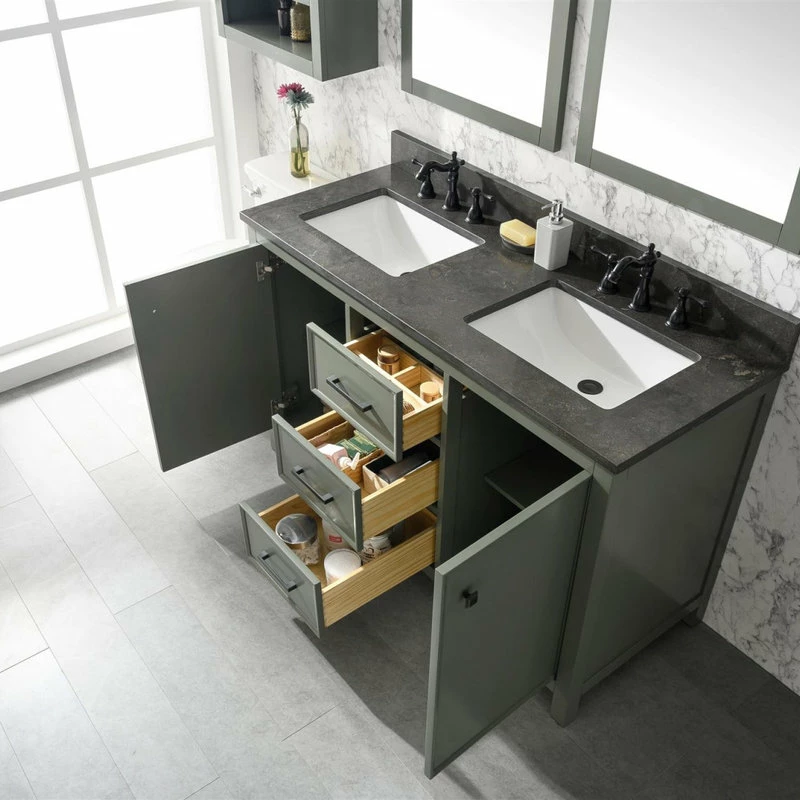 Coupon 💯 Legion Furniture 54" Double Sink Vanity Cabinet, Pewter Green ⭐ - Image 13