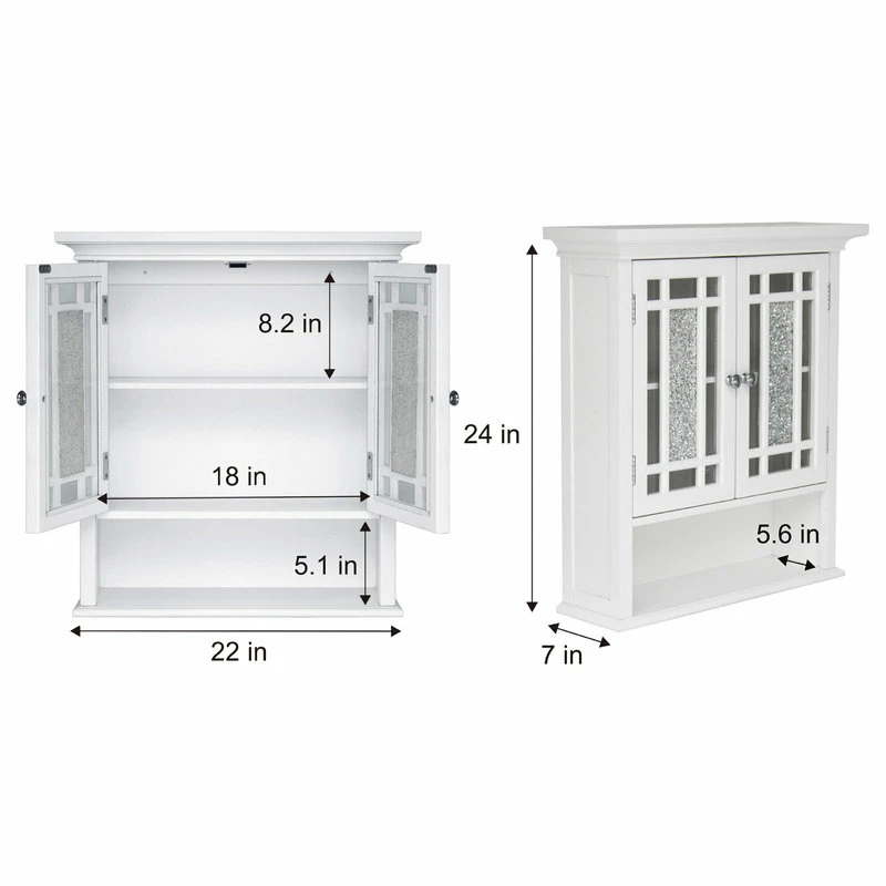 Brand new โจ Versanora Wooden Bathroom Wall Storage Cabinet 2 Door ๐ - Image 4