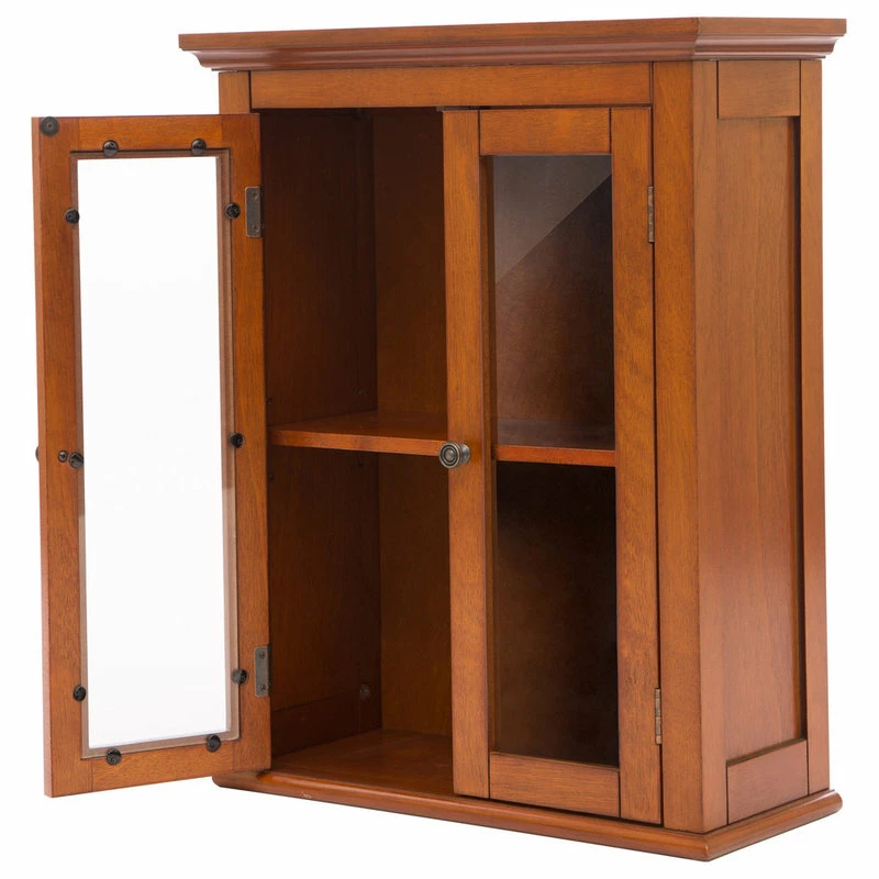 Cheapest ๐ Glitzhome 24.1"H Wooden Bathroom Wall Storage Cabinet With Double Doors ๐ - Image 2