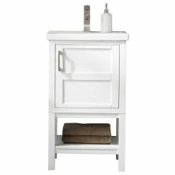 Discount 🎉 Urban Furnishing Bailey Single Sink Bathroom Vanity Set, White, 20" ✨